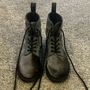 Doc Marten Velvet Combat Boots